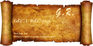 Gál Rózsa névjegykártya