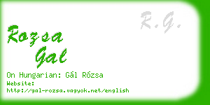 rozsa gal business card