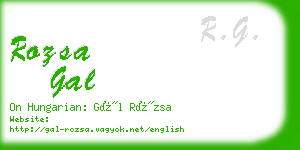 rozsa gal business card
